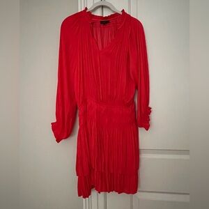 Current Air Vibrant Red Long Sleeve Dress